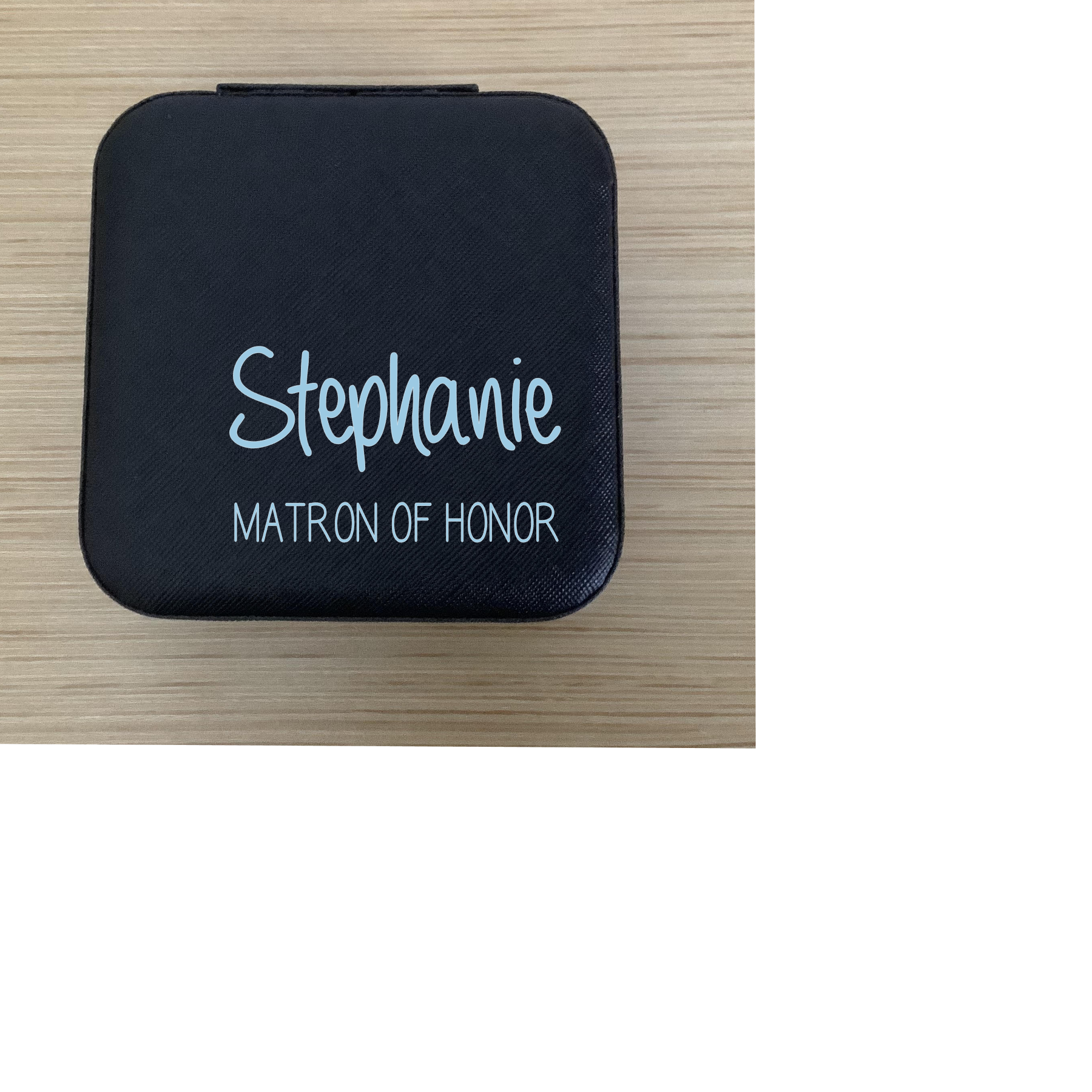 Matron of Honor — Black Travel Jewelry Box